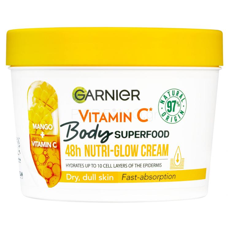 Garnier Body Superfood 48h Nutri-Glow Cream Vitamin C Κρέμα σώματος για γυναίκες 380 ml