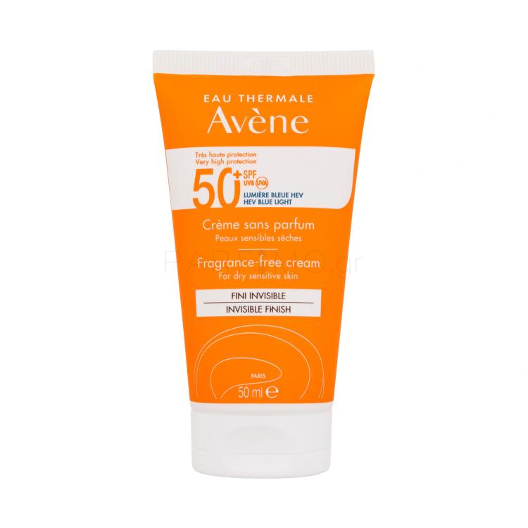 Avene Sun Cream Invisible Finish Fragrance-Free SPF50+ Αντιηλιακό προϊόν προσώπου 50 ml