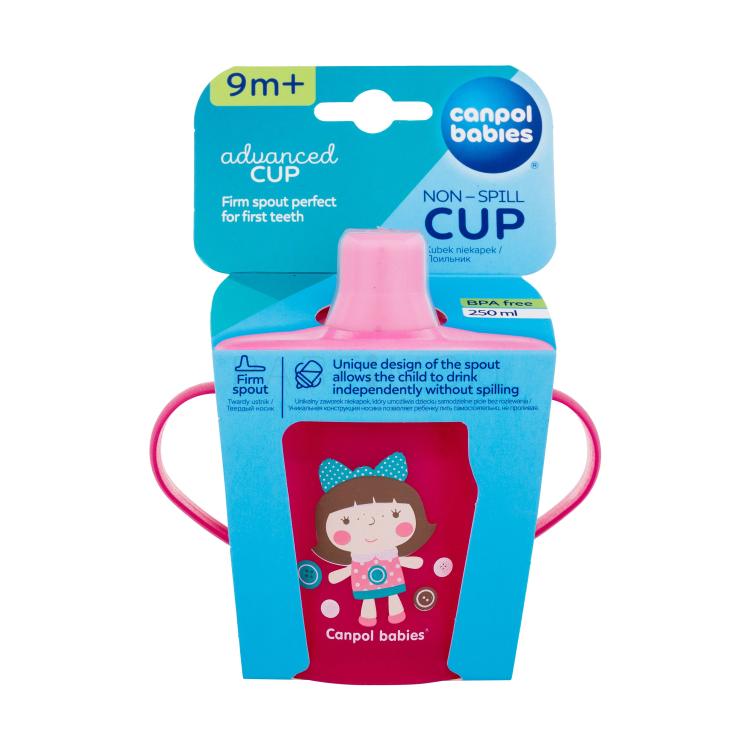 Canpol babies Toys Non-Spill Cup Pink 9m+ Ποτήρι για παιδιά 250 ml