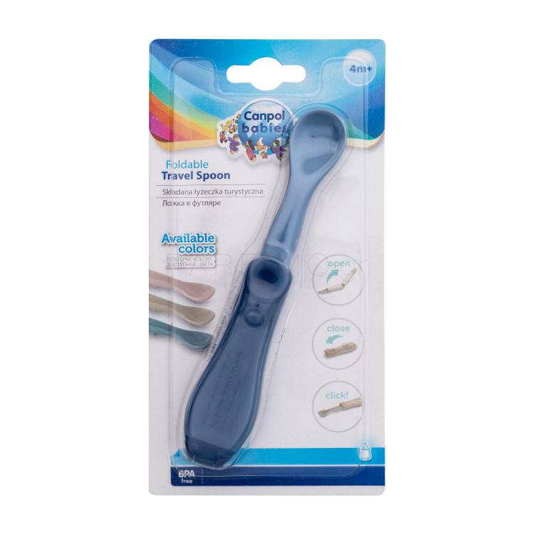 Canpol babies Travel Spoon Foldable Blue Είδη Φαγητού για παιδιά 1 τεμ