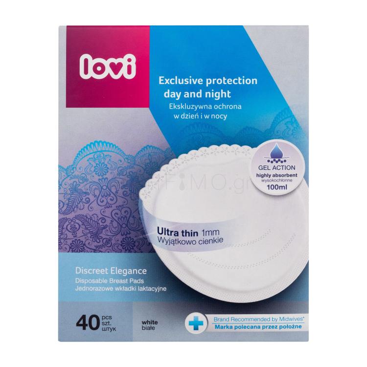 LOVI Discreet Elegance Disposable Breast Pads White Επιθέματα στήθους για γυναίκες Σετ