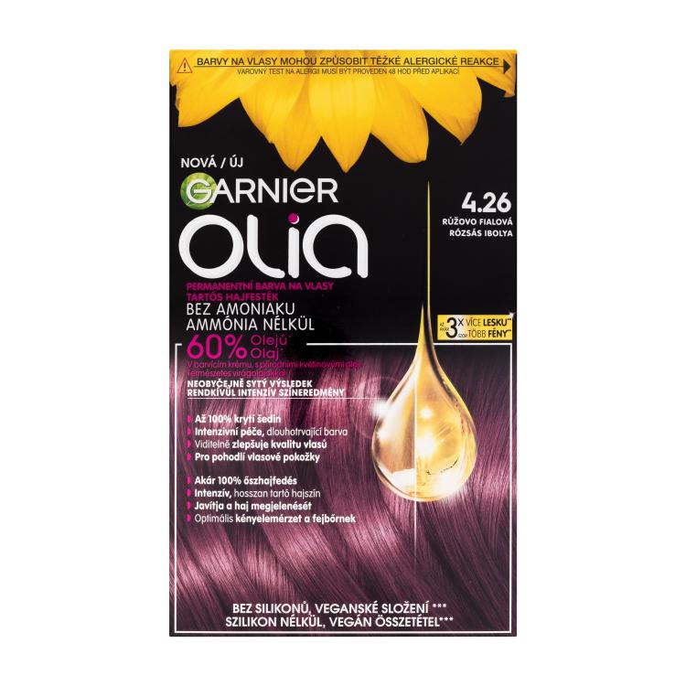 Garnier Olia Βαφή μαλλιών για γυναίκες 60 gr Απόχρωση 4,26 Rose Violet ελλατωματική συσκευασία