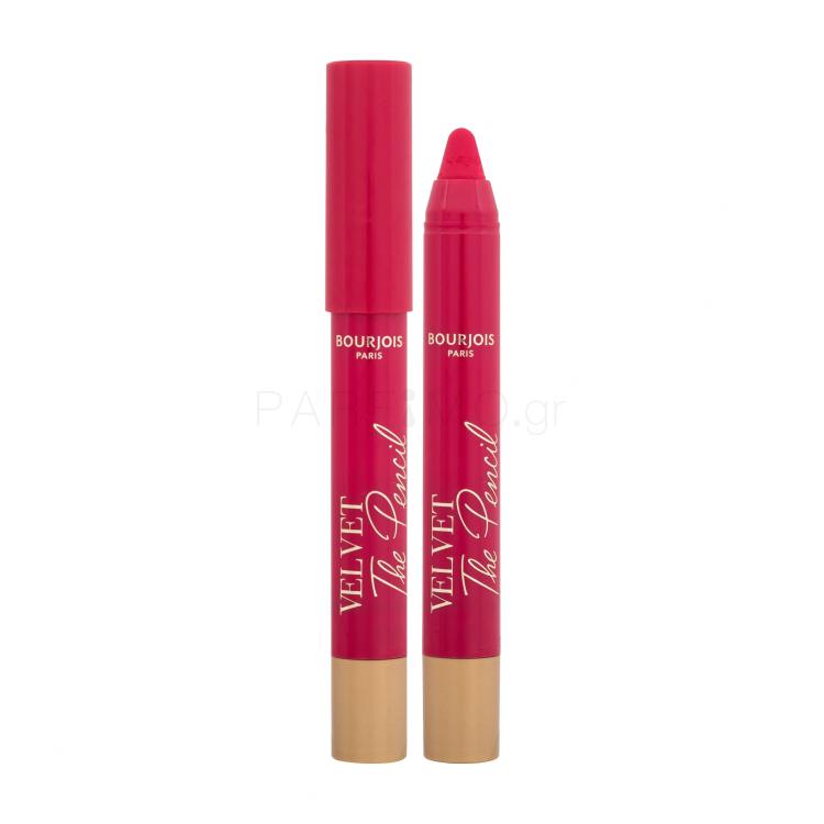 BOURJOIS Paris Velvet The Pencil Κραγιόν για γυναίκες 1,8 gr Απόχρωση 06 Framboise Griffée