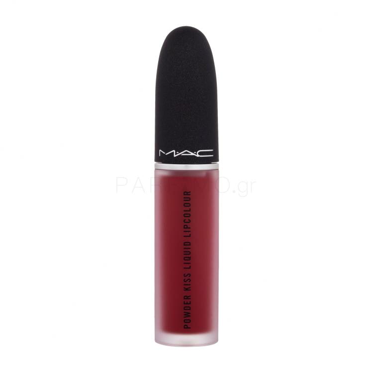 MAC Powder Kiss Liquid Κραγιόν για γυναίκες 5 ml Απόχρωση 975 Ruby Boo