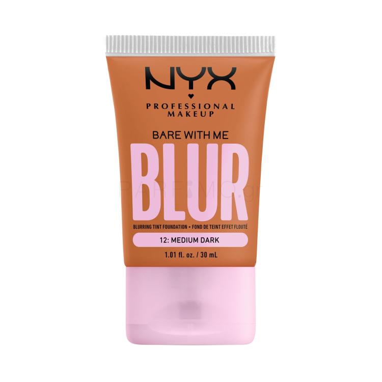 NYX Professional Makeup Bare With Me Blur Tint Foundation Make up για γυναίκες 30 ml Απόχρωση 12 Medium Dark