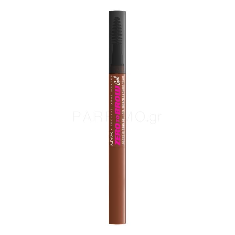 NYX Professional Makeup Zero To Brow Τζέλ φρυδιών για γυναίκες 2 ml Απόχρωση 04 Auburn