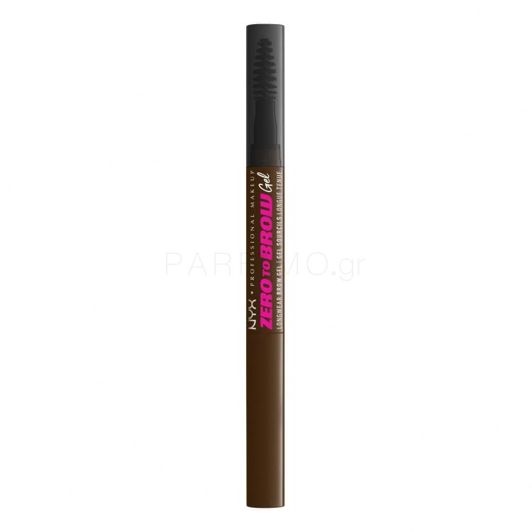 NYX Professional Makeup Zero To Brow Τζέλ φρυδιών για γυναίκες 2 ml Απόχρωση 06 Chocolate