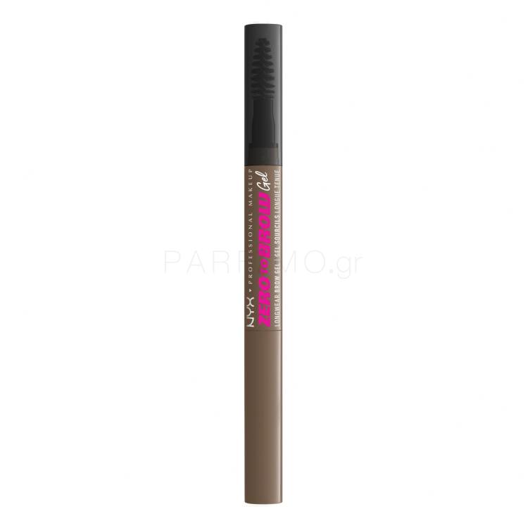 NYX Professional Makeup Zero To Brow Τζέλ φρυδιών για γυναίκες 2 ml Απόχρωση 05 Ash Brown