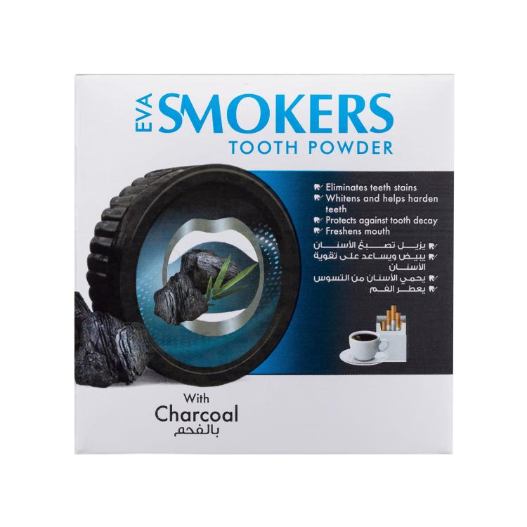 Eva Cosmetics Eva Smokers Tooth Powder With Charcoal Λεύκανση δοντιών 40 gr