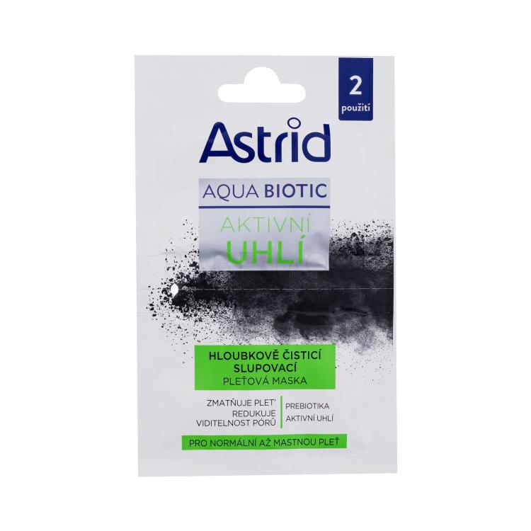 Astrid Aqua Biotic Active Charcoal Cleansing Mask Μάσκα προσώπου για γυναίκες 2x8 ml