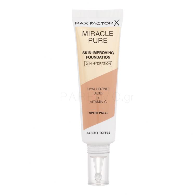 Max Factor Miracle Pure Skin-Improving Foundation SPF30 Make up για γυναίκες 30 ml Απόχρωση 84 Soft Toffee