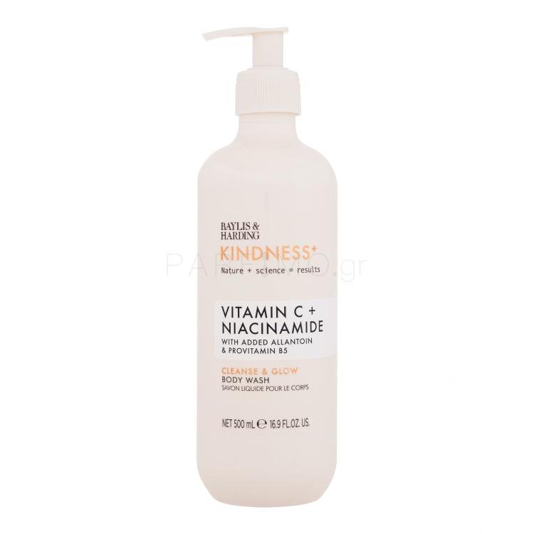 Baylis &amp; Harding Kindness+ Vitamin C + Niacinamide Cleanse &amp; Glow Body Wash Αφρόλουτρο για γυναίκες 500 ml