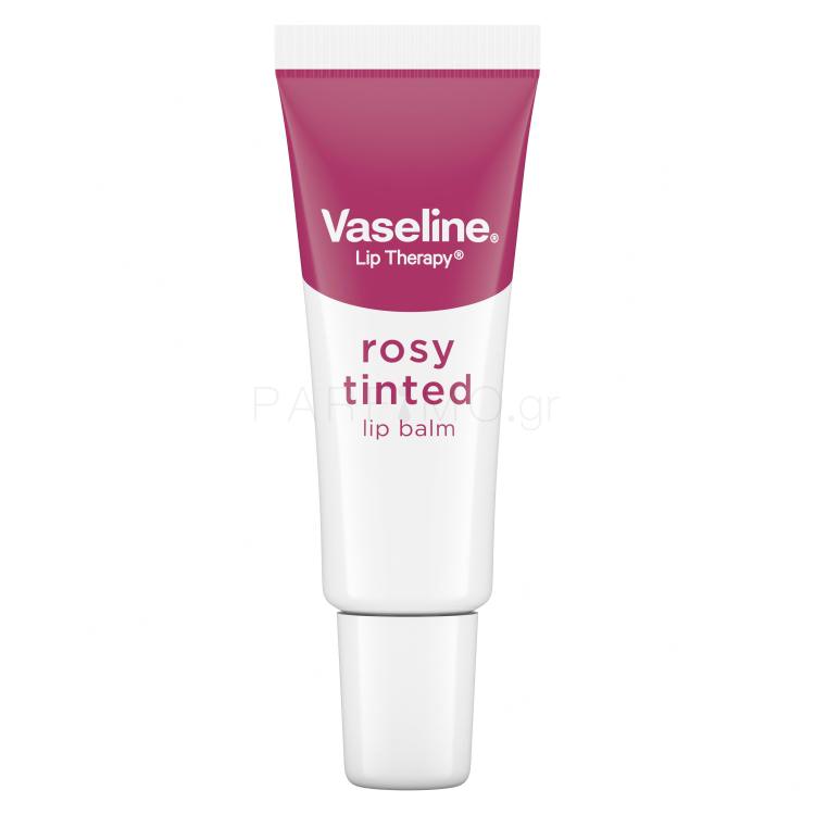 Vaseline Lip Therapy Rosy Tinted Lip Balm Tube Βάλσαμο για τα χείλη για γυναίκες 10 gr