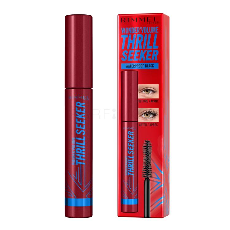 Rimmel London Thrill Seeker Μάσκαρα για γυναίκες 8 ml Απόχρωση Waterproof Black