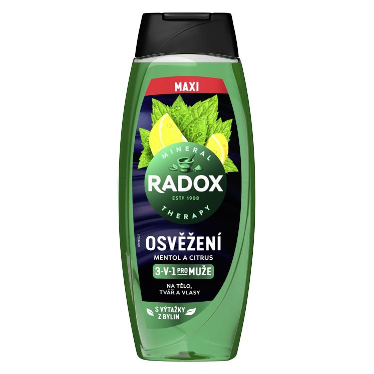 Radox Refreshment Menthol And Citrus 3-in-1 Shower Gel Αφρόλουτρο για άνδρες 450 ml