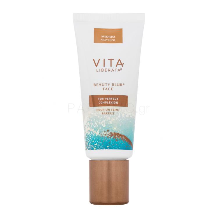 Vita Liberata Beauty Blur Face For Perfect Complexion Βάση μακιγιαζ για γυναίκες 30 ml Απόχρωση Medium ελλατωματική συσκευασία