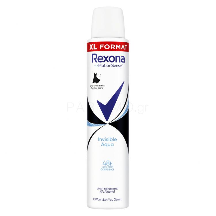 Rexona MotionSense Invisible Aqua Αντιιδρωτικό για γυναίκες 200 ml