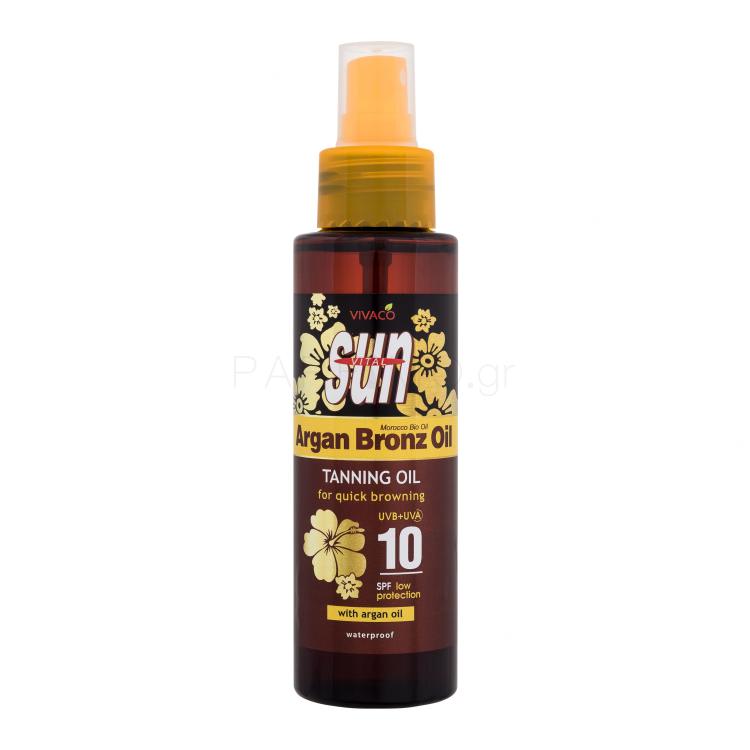 Vivaco Sun Argan Bronz Oil Tanning Oil SPF10 Αντιηλιακό προϊόν για το σώμα 100 ml