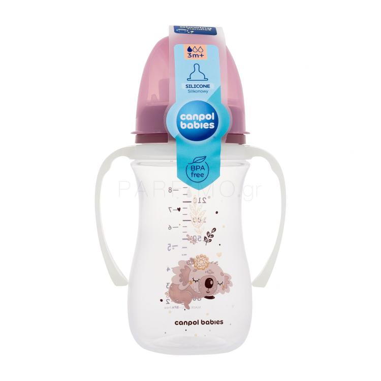 Canpol babies Sleepy Koala Easy Start Anti-Colic Bottle Pink 3m+ Μπιμπερό για παιδιά 240 ml