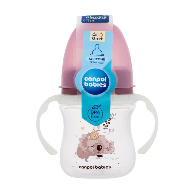 Canpol babies Sleepy Koala Easy Start Anti-Colic Bottle Pink 0m+ Μπιμπερό για παιδιά 120 ml