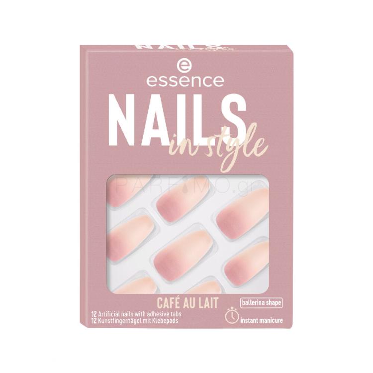 Essence Nails In Style Τεχνητά νύχια για γυναίκες 12 τεμ Απόχρωση 16 Café Au Lait