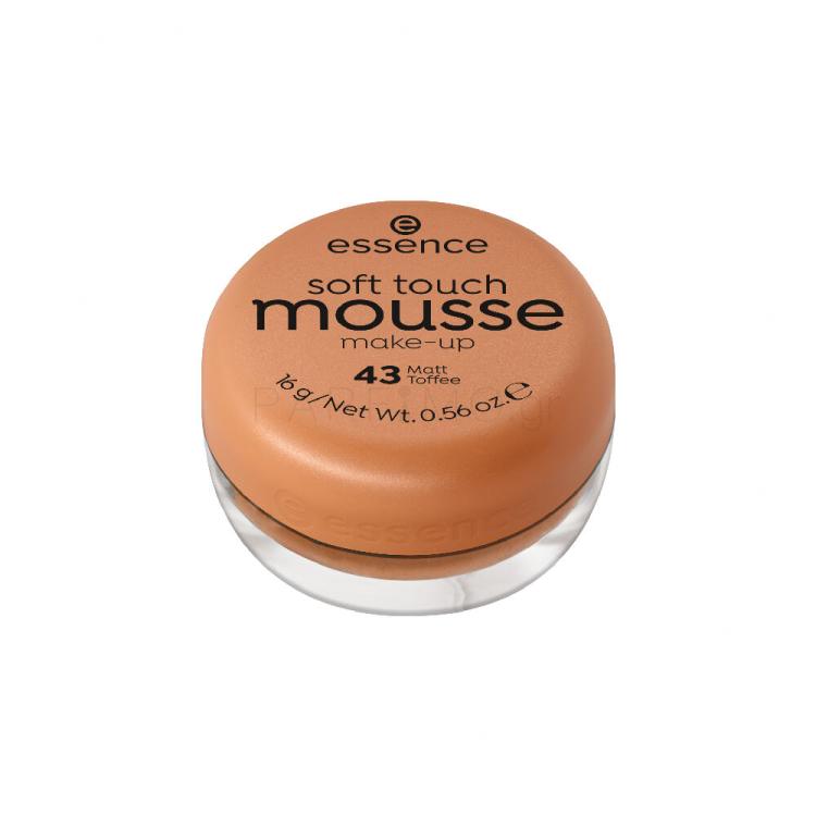 Essence Soft Touch Mousse Make up για γυναίκες 16 gr Απόχρωση 43 Matt Toffee