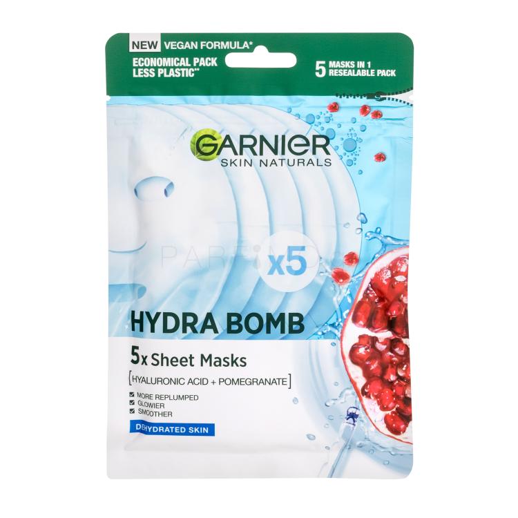 Garnier Skin Naturals Hydra Bomb Μάσκα προσώπου για γυναίκες 5 τεμ