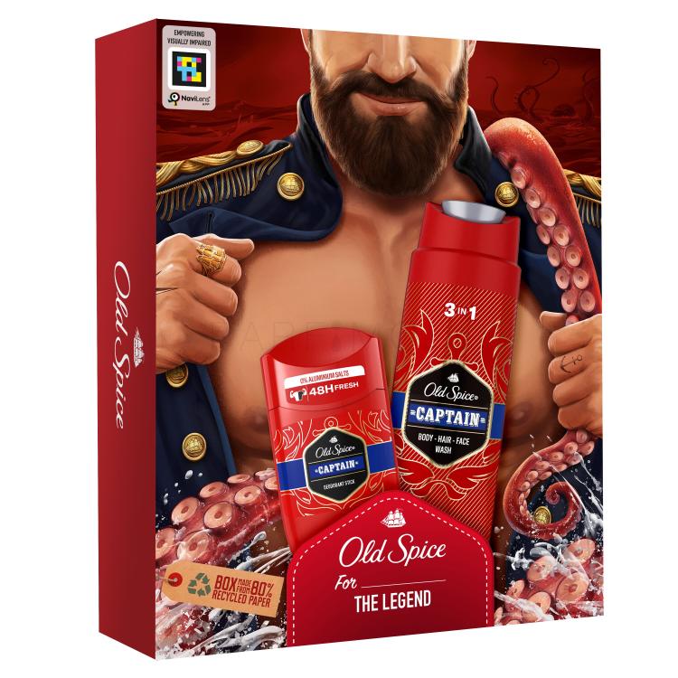 Old Spice Captain Σετ δώρου deostic 50 ml + αφρόλουτρο 3σε1 250 ml