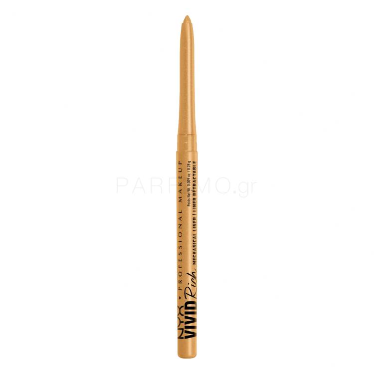 NYX Professional Makeup Vivid Rich Mechanical Liner Μολύβι για τα μάτια για γυναίκες 0,28 gr Απόχρωση 01 Amber Stunner