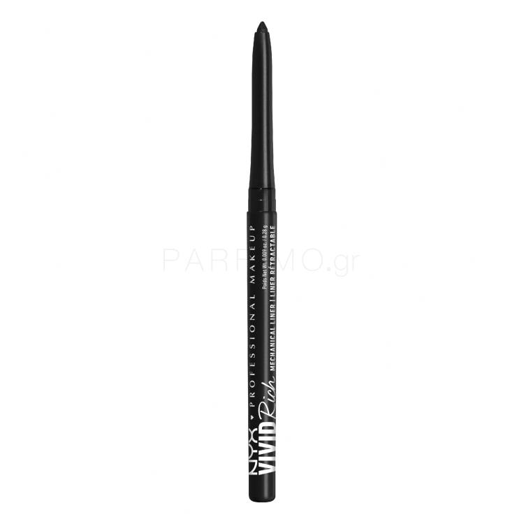 NYX Professional Makeup Vivid Rich Mechanical Liner Μολύβι για τα μάτια για γυναίκες 0,28 gr Απόχρωση 16 Always Onyx