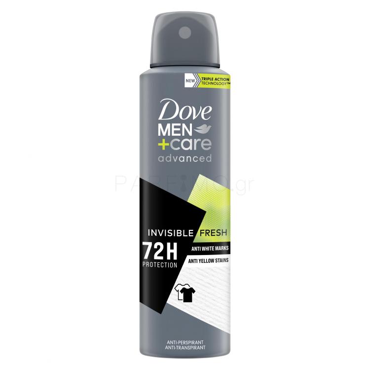 Dove Men + Care Advanced Invisible Fresh 72H Αντιιδρωτικό για άνδρες 150 ml