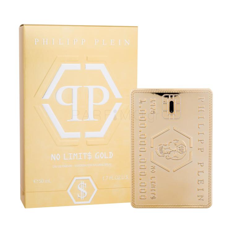 Philipp Plein No Limit$ Gold Eau de Parfum για άνδρες 50 ml ελλατωματική συσκευασία