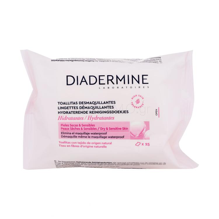 Diadermine Hydrating Cleansing Wipes Καθαριστικά μαντηλάκια για γυναίκες 25 τεμ