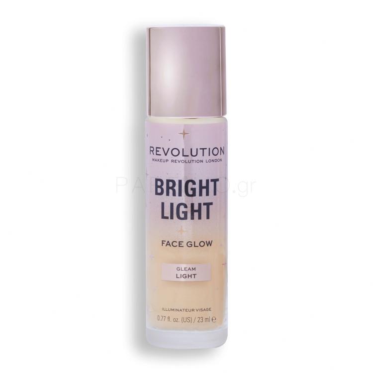 Makeup Revolution London Bright Light Face Glow Make up για γυναίκες 23 ml Απόχρωση Gleam Light