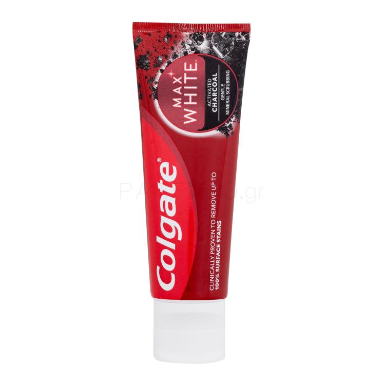 Colgate Max White Activated Charcoal Οδοντόκρεμες 75 ml ελλατωματική συσκευασία