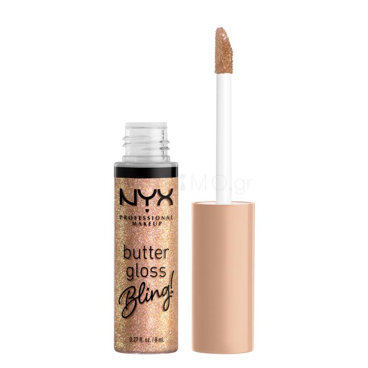 NYX Professional Makeup Butter Gloss Bling Lip Gloss για γυναίκες 8 ml Απόχρωση 01 Bring The Bling