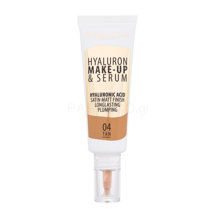 Dermacol Hyaluron Make-Up &amp; Serum Make up για γυναίκες 25 gr Απόχρωση 04 Tan