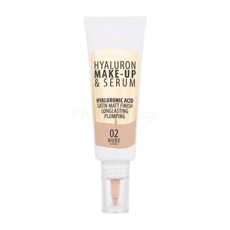 Dermacol Hyaluron Make-Up &amp; Serum Make up για γυναίκες 25 gr Απόχρωση 02 Nude