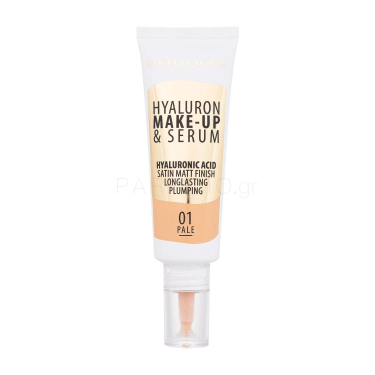 Dermacol Hyaluron Make-Up &amp; Serum Make up για γυναίκες 25 gr Απόχρωση 01 Pale