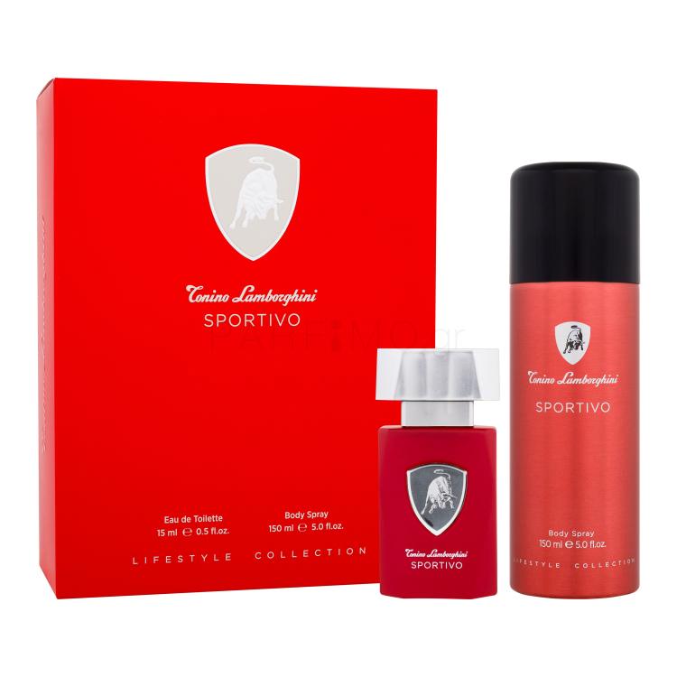 Lamborghini Sportivo Σετ δώρου EDT 15 ml + σπρέι σώματος 150 ml