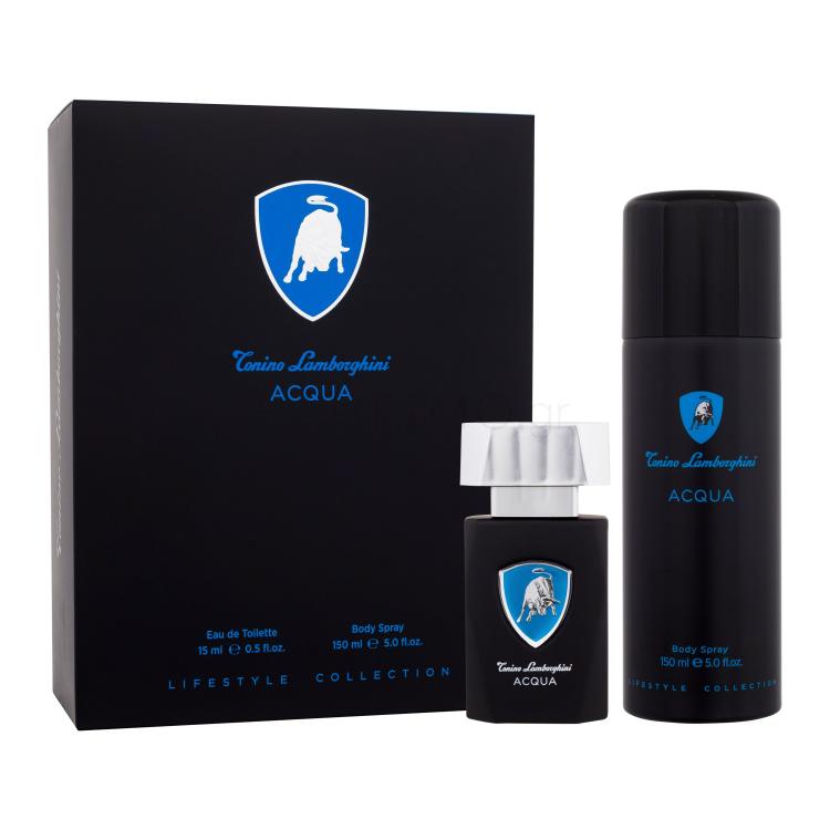 Lamborghini Acqua Σετ δώρου EDT 15 ml + σπρέι σώματος 150 ml