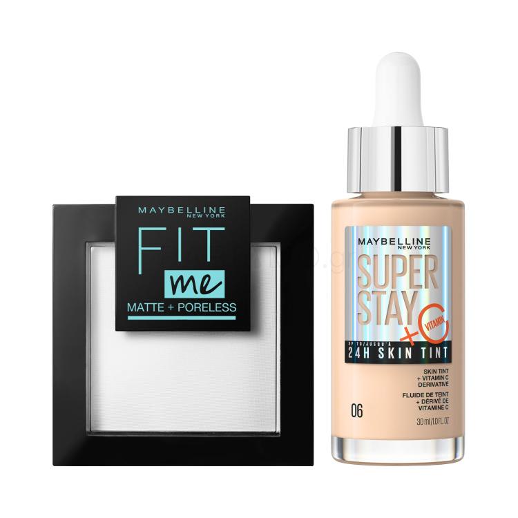 ΕΚΠΤΩΤΙΚΟ ΠΑΚΕΤΟ Πούδρα Maybelline Fit Me! Matte + Poreless + Make up Maybelline Superstay 24H Skin Tint + Vitamin C