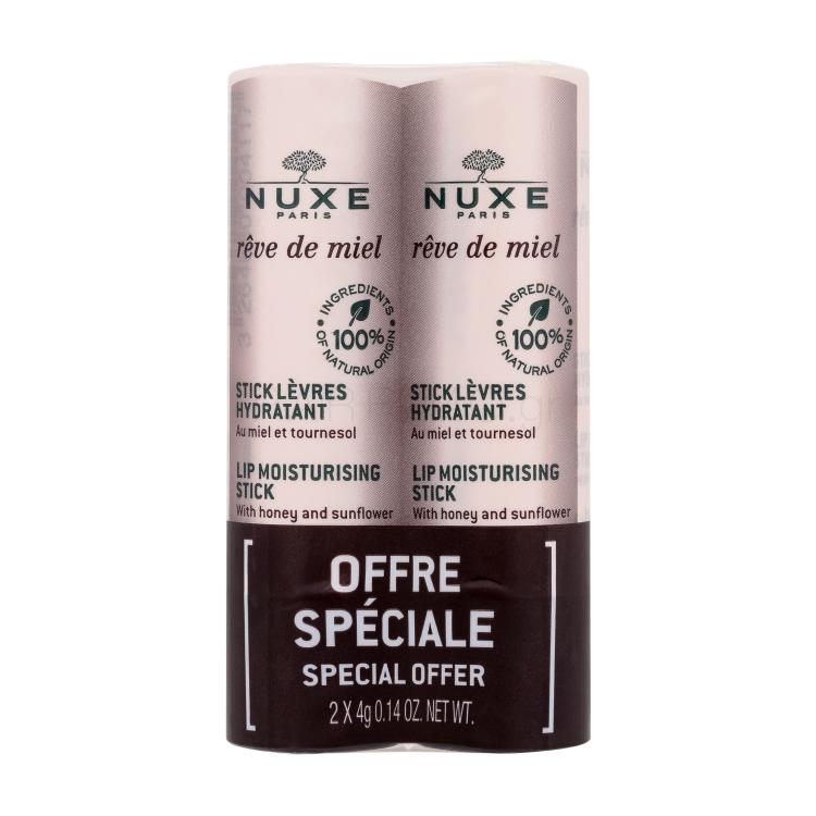 NUXE Rêve de Miel Lip Moisturising Stick Βάλσαμο για τα χείλη για γυναίκες 2x4 gr