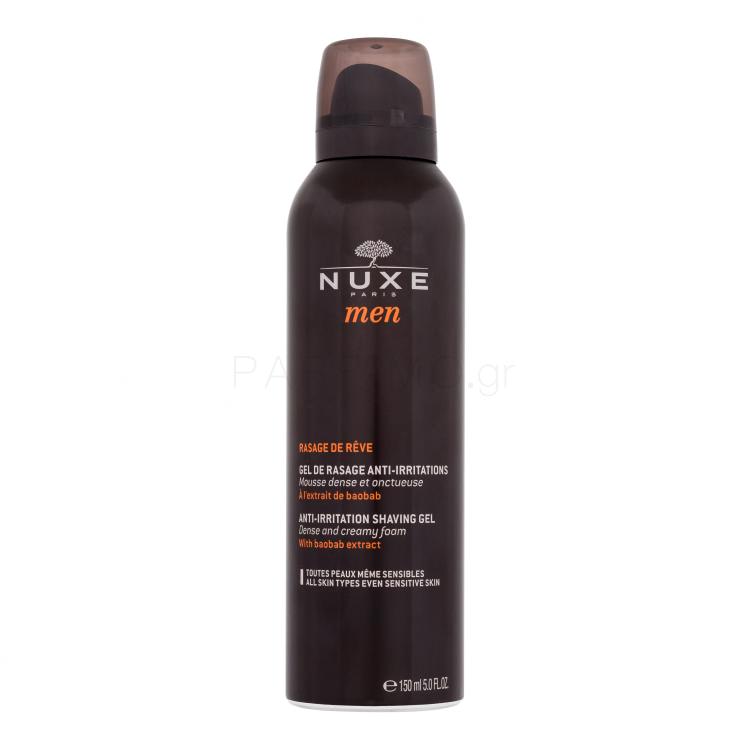 NUXE Men Anti-Irritation Shaving Gel Τζελ ξυρίσματος για άνδρες 150 ml