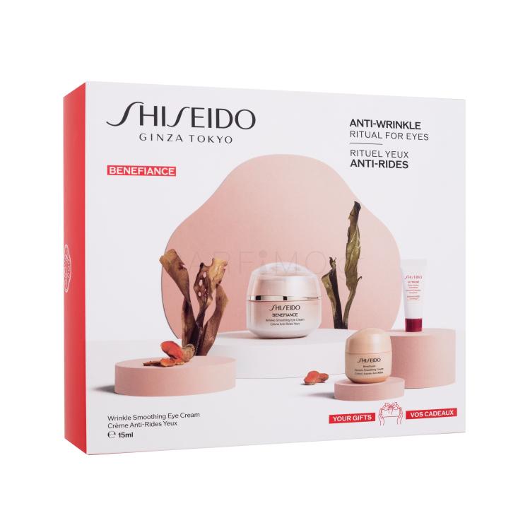 Shiseido Benefiance Wrinkle Smoothing Σετ δώρου κρέμα ματιών BENEFIANCE Wrinkle Smoothing Eye Cream 15 ml +  ορός προσώπου ULTIMUNE Power Infusing Concentrate 5 ml +  ορός προσώπου BENEFIANCE Wrinkle Smoothing Cream 15 ml