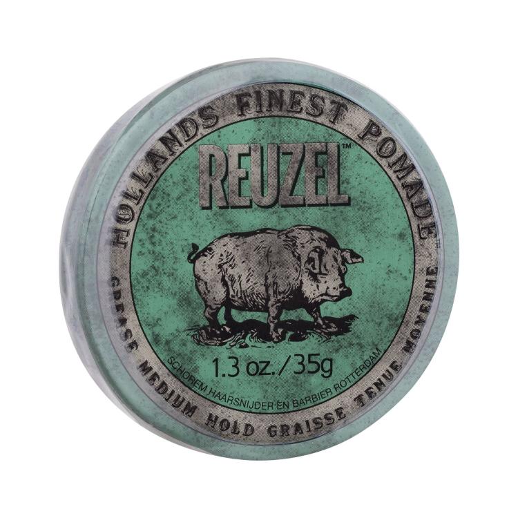 Reuzel Hollands Finest Pomade Grease Medium Hold Κερί για τα μαλλιά για άνδρες 35 gr