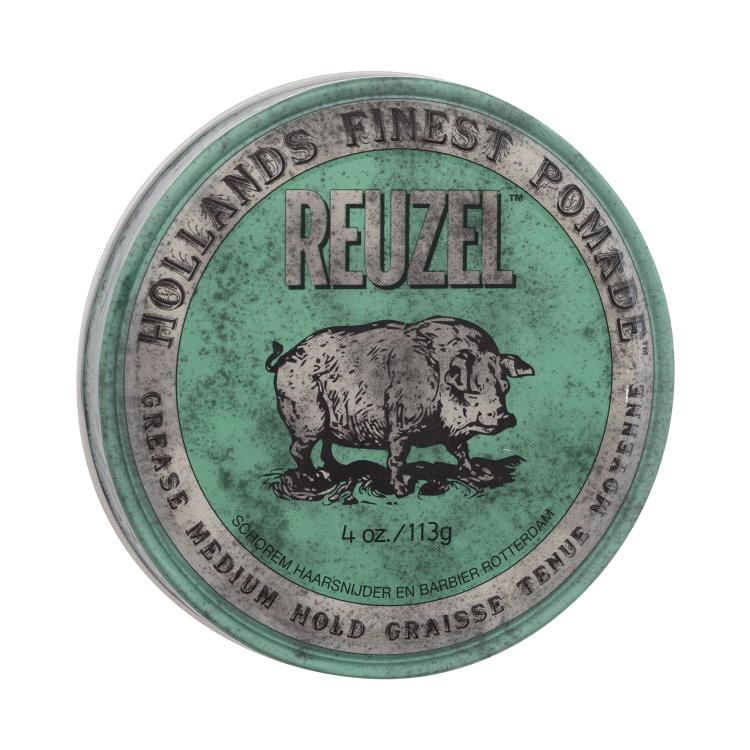 Reuzel Hollands Finest Pomade Grease Medium Hold Κερί για τα μαλλιά για άνδρες 113 gr