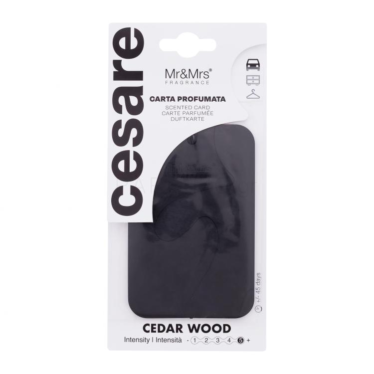 Mr&amp;Mrs Fragrance Cesare Scented Card Cedar Wood Αρωματικά αυτοκινήτου 1 τεμ