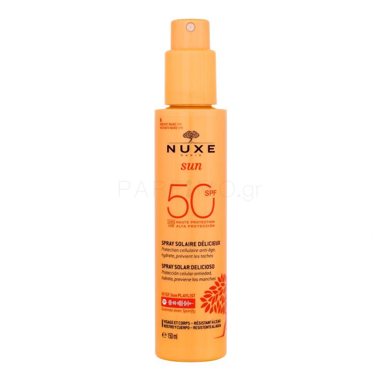 NUXE Sun Delicious Spray SPF50 Αντιηλιακό προϊόν για το σώμα 150 ml TESTER