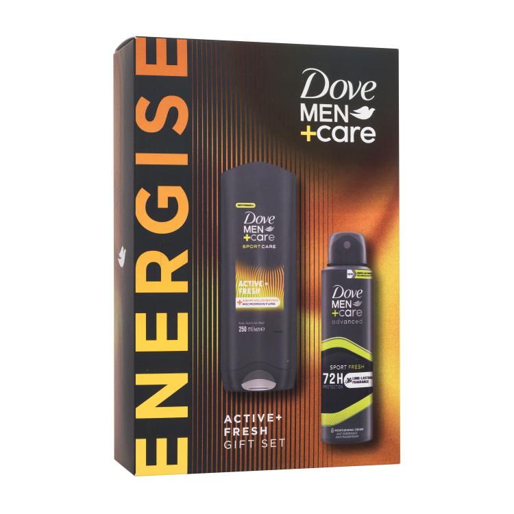 Dove Men + Care Energise Σετ δώρου αντιιδρωτικό Men Care Advanced Sport Fresh 150 ml + αφρόλουτρο Men Care Sport Care Active Fresh 250 ml